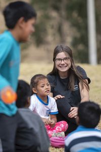 Die deutsche Freiwillige Sophie Bone, Bewegung „Micanto - José Obrero“, Cajamarca, Peru; Foto: Florian Kopp